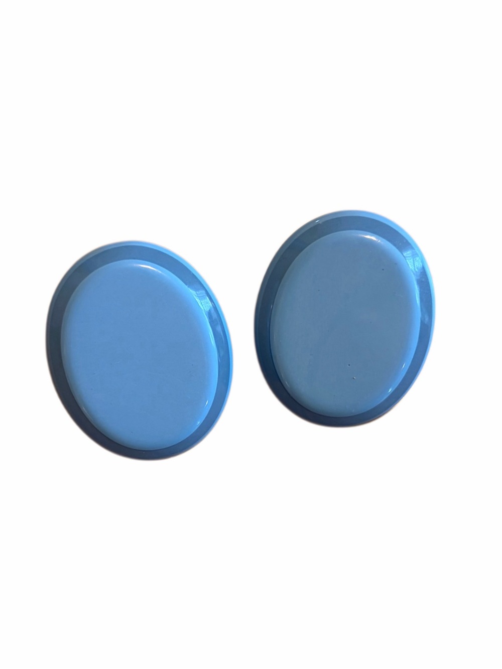 Vintage 80’s Large Light Blue Stud Earrings